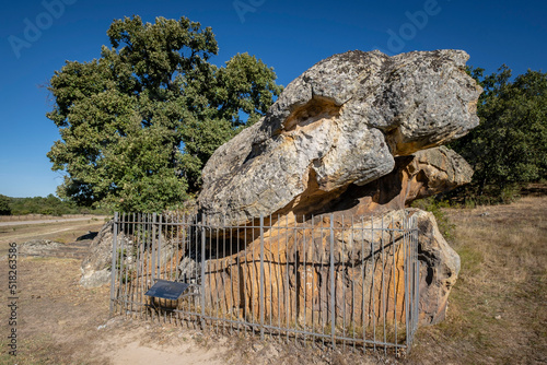 Pinturas rupestres que datan entre el año 3.000 y 2.000 Antes de Cristo (Calcolítico-Edad de Bronce), Valosandero, Soria, Comunidad Autónoma de Castilla, Spain, Europe photo