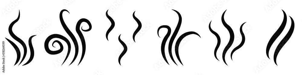 Stream illustration sign or symbol. Smell icon vector set. Aroma symbol or logo. Stream illustration sign or symbol. Smell icon vector set. Aroma symbol or logo.