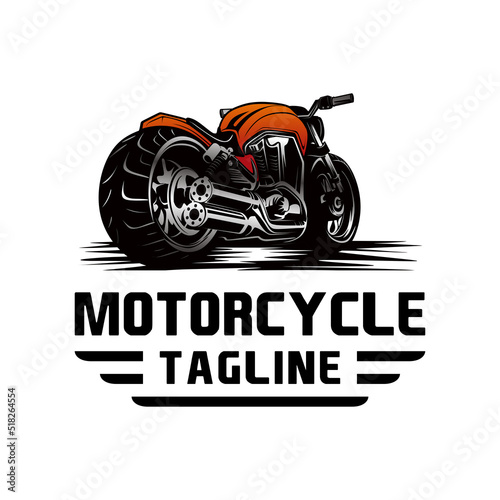 motorbike illustration design in sport motorbike style for a sports motorcycle logo.