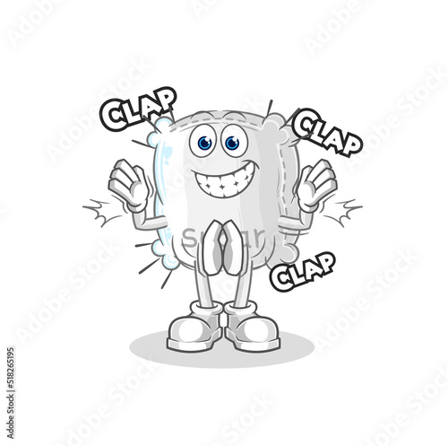 sugar sack applause illustration. character vector