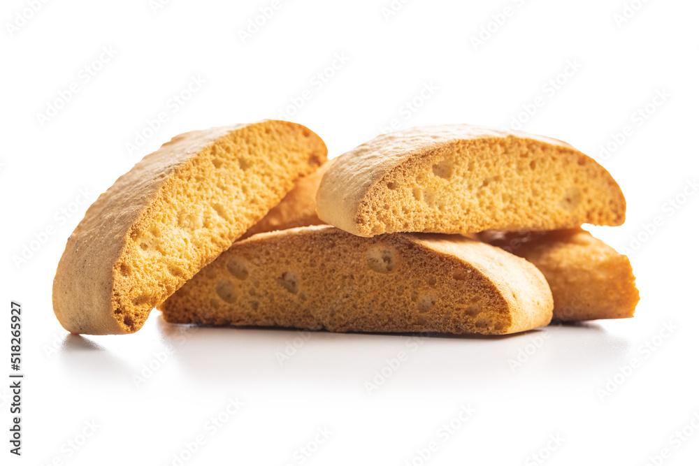 Sweet anicini cookies. Italian biscotti with anise flavor isolated on white background. Sweet anicini cookies. Italian biscotti with anise flavor isolated on white background.