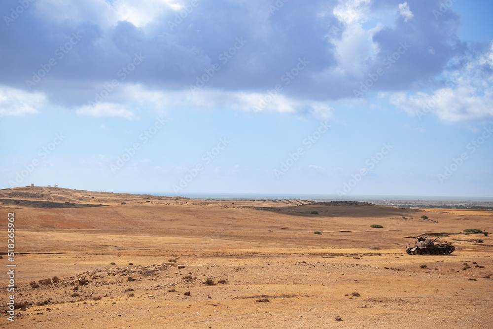 un paysage désertique en Tunisie	
