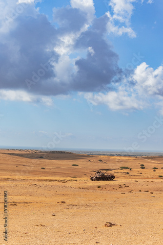 un paysage désertique en Tunisie 