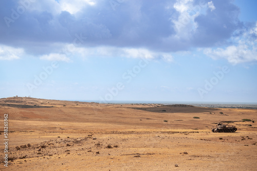 un paysage désertique en Tunisie 