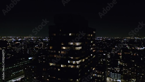 Wallpaper Mural Till down view of skyline build in Chicago at night Torontodigital.ca