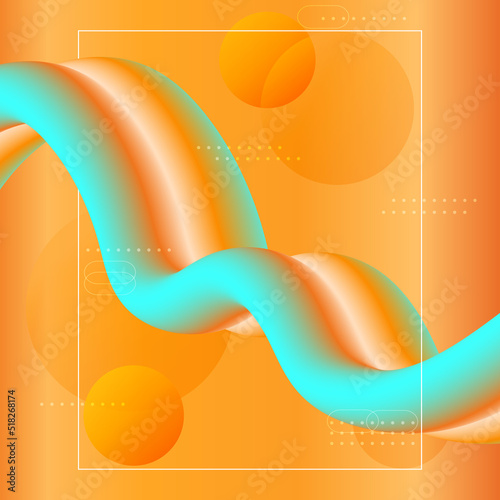 Abstract gradient fluid orange wallpaper design for presentation, banner, cover. Gradient technology network communication template.