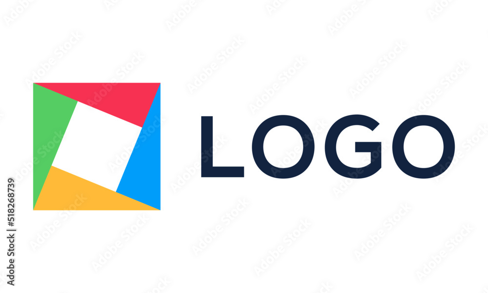 Colorful Abstract Open Box Logo Design Colorful Abstract Open Box Logo Design