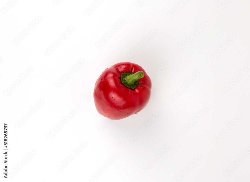 Red bell pepper isolated on white background Red bell pepper isolated on white background