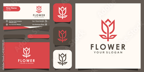 Abstract flower logo icon design.