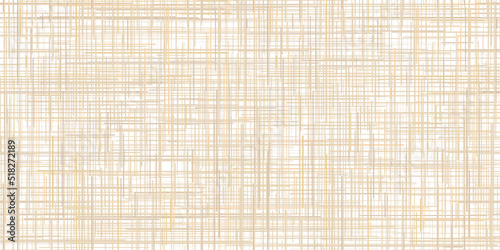 Cream seamless pattern imitating burlap or gauze. Hessian sackcloth woven background. Homespun rough jute linen fabric. Cotton tablecloth. Worn canvas texture.
