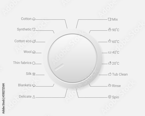Washing machine switch with interface