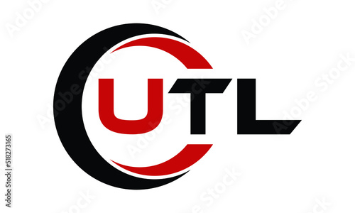 UTL swoosh three letter logo design vector template | monogram logo | abstract logo | wordmark logo | letter mark logo | business logo | brand logo | flat logo | minimalist logo | text | word | symbol