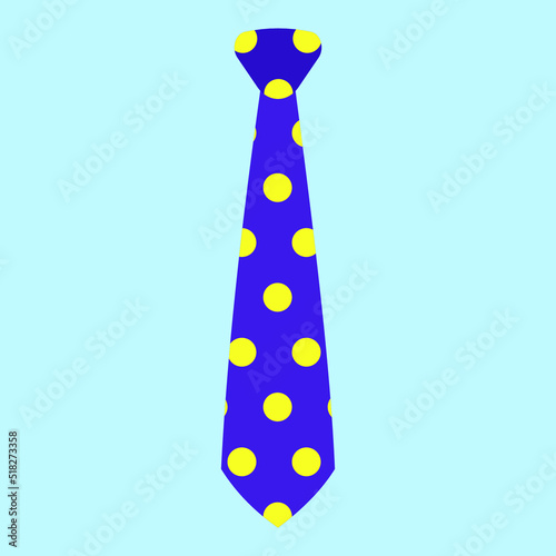 Purple tie with yellow polka dots