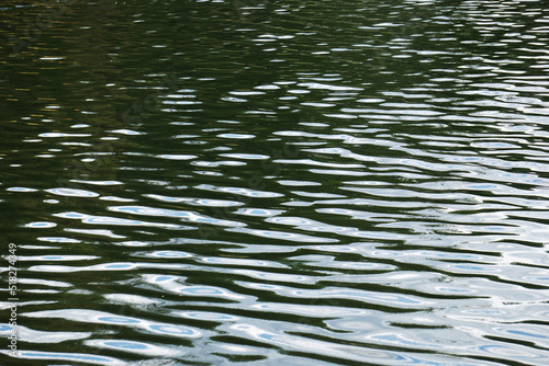 Ripples on water surface - sky reflection