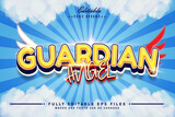 editable 3D guardian angel text effect.logo text.typhography logo