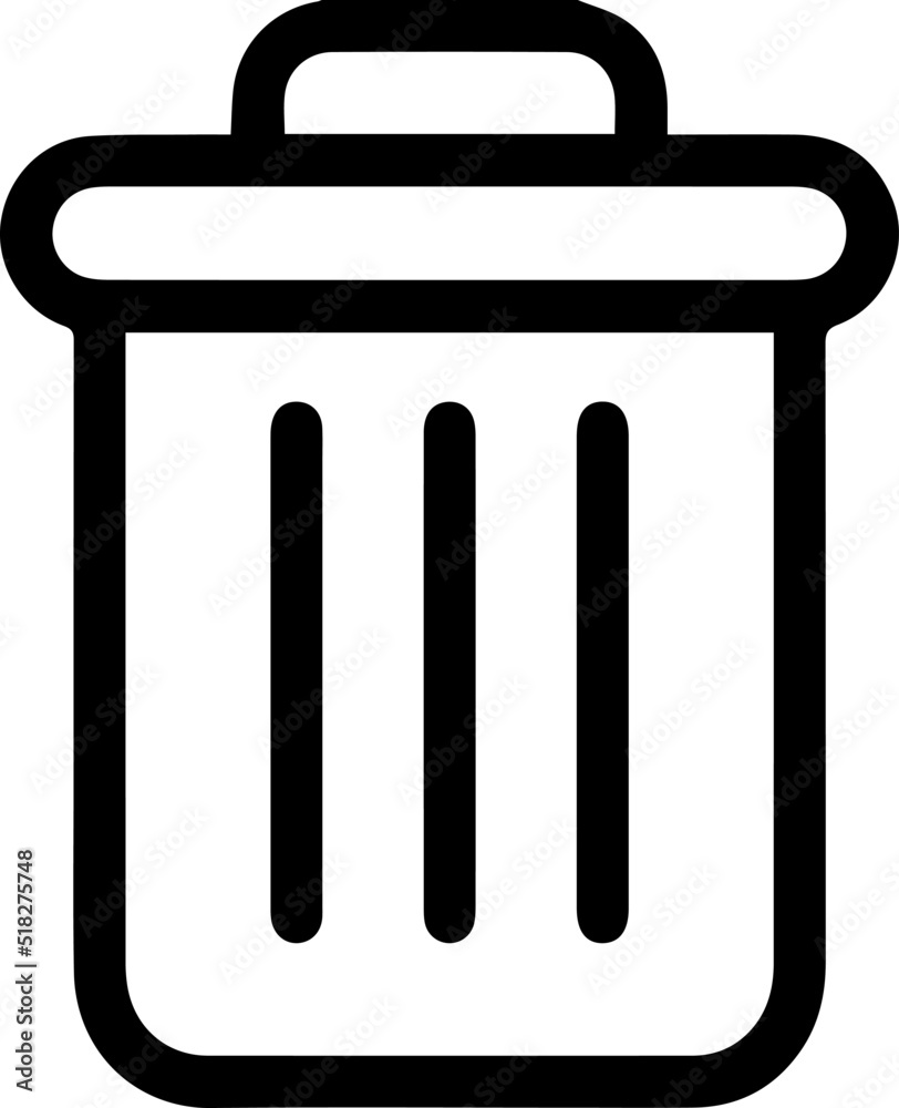 trash can vector icon - modern and minimalist style.