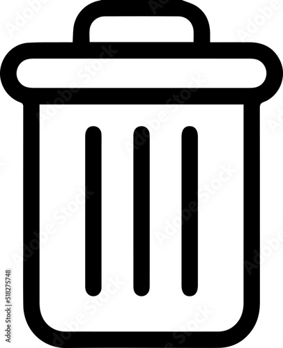 trash can vector icon - modern and minimalist style.