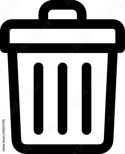trash can vector icon - modern and minimalist style.
