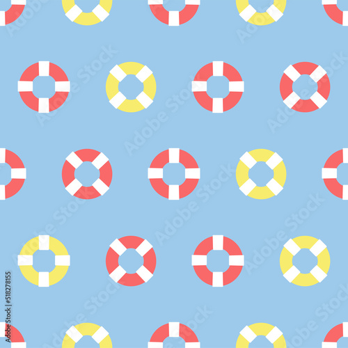 Buoy pattern background, seamless background. Summer concept. vector.