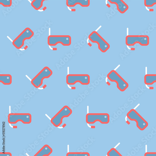 Diving googles pattern background, seamless background. Summer concept. vector.