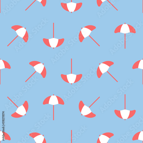 Umbrella pattern background, seamless background. Summer concept. vector.