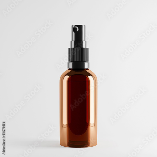 Cosmetic spray bottle mockup on a light background.
