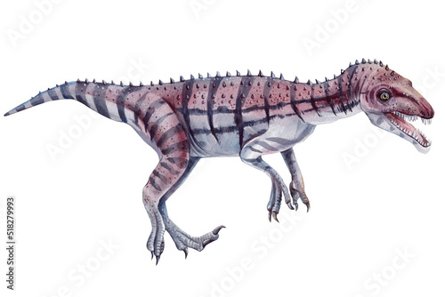 Dinosaur isolated on white background. Watercolor Dinosaurs illustration © Hanna