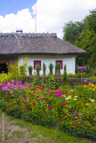 Reconstruction of historical building in Open-air Museum of Folk Architecture and Life of the Middle Dnieper in Pereyaslav-Khmelnitsky, Ukraine