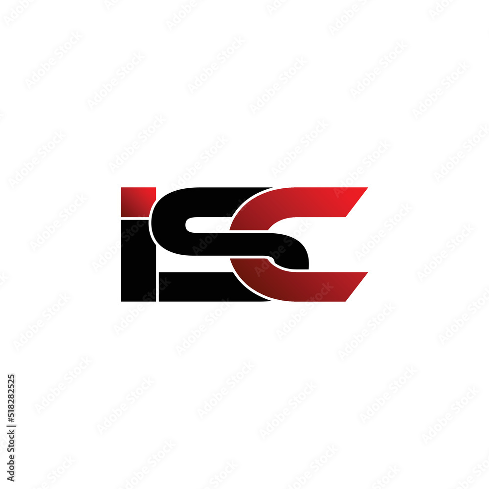 ISC letter monogram logo design vector - obrazy, fototapety, plakaty 