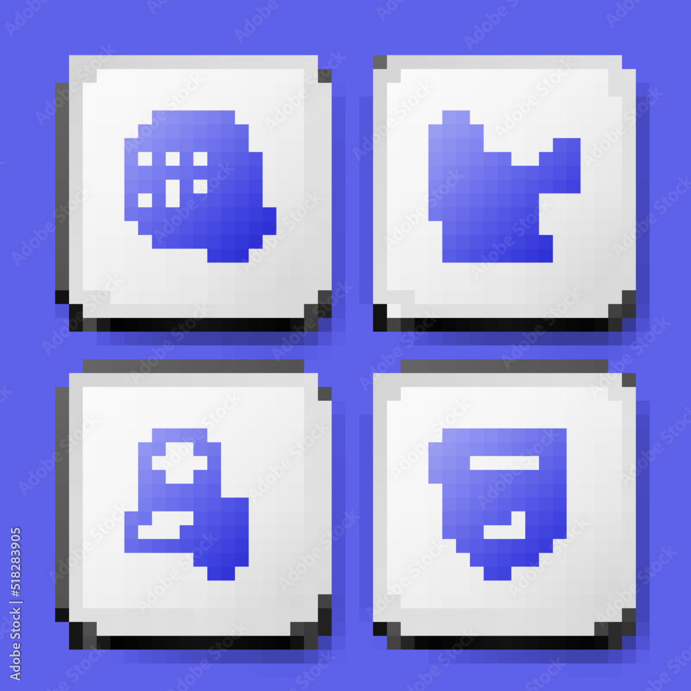 Fototapeta premium Set Video chat conference, Freelancer, and icon. White square button. Vector