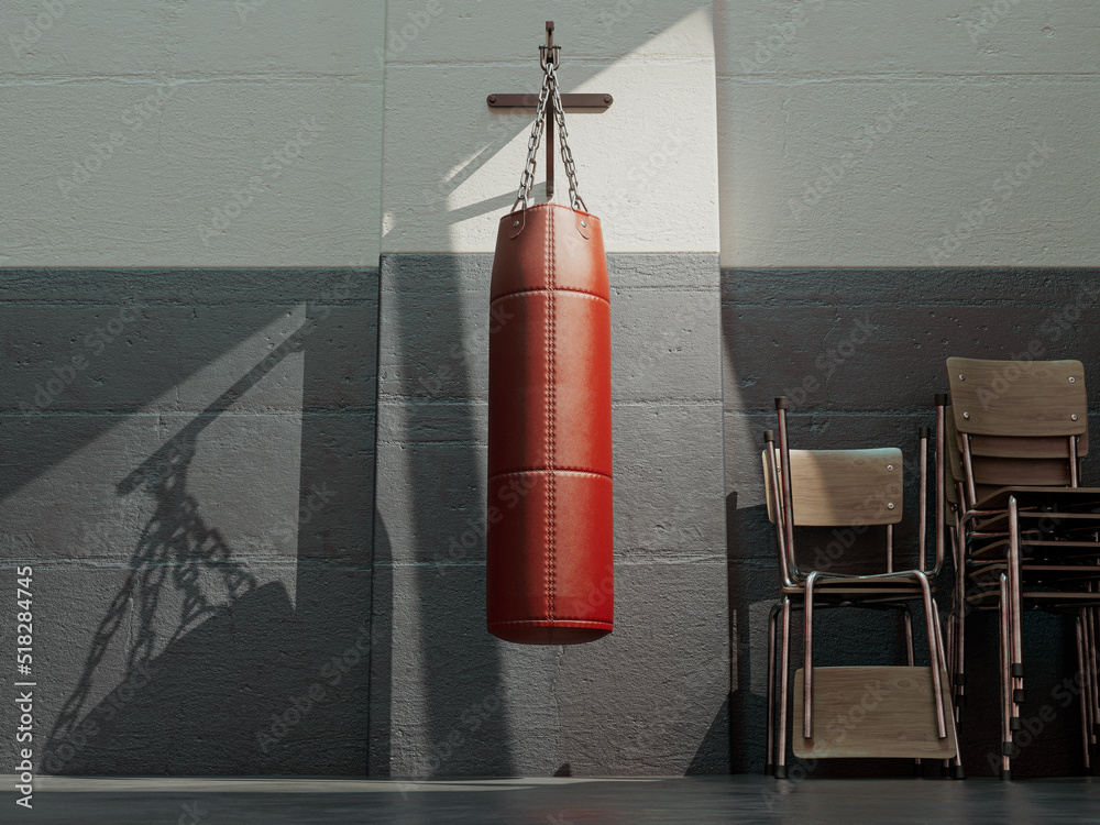 Punching Bag In Room Stock Photo Adobe Stock