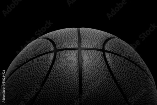 Closeup detail of basketball ball texture background. 3d render © Retouch man