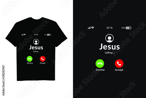 Jesus Is calling T-shirt Design