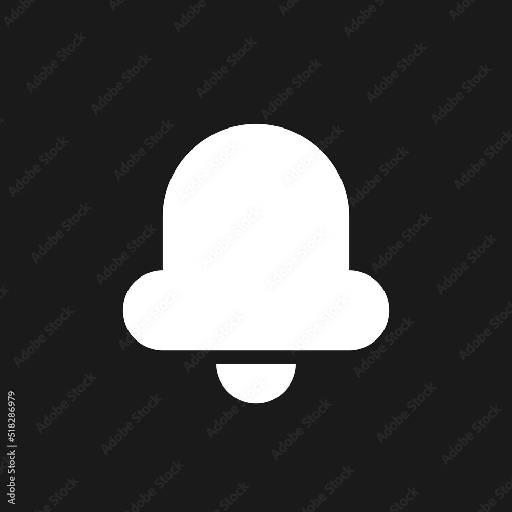Notifications dark mode glyph ui icon. Adjust ringer volume. Alarm clock. User interface design. White silhouette symbol on black space. Solid pictogram for web, mobile. Vector isolated illustration Notifications dark mode glyph ui icon. Adjust ringer volume. Alarm clock. User interface design. White silhouette symbol on black space. Solid pictogram for web, mobile. Vector isolated illustration