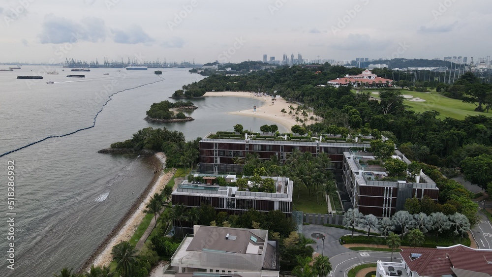 Sentosa, Singapore - July 14, 2022: The Landmark Buildings and Tourist ...
