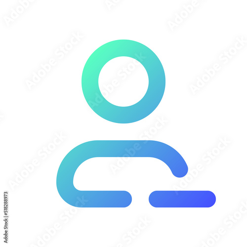 Remove contact pixel perfect gradient linear ui icon. Delete unwanted user. Address book. Manage content. Line color user interface symbol. Modern style pictogram. Vector isolated outline illustration