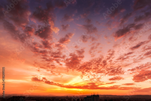  Dramatic sky at sunrise