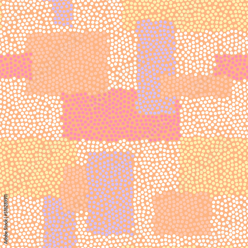 Seamless spotted pattern. Retro abstract light pattern in pointillism style for website backgrounds, for printing on fabrics, etc.
