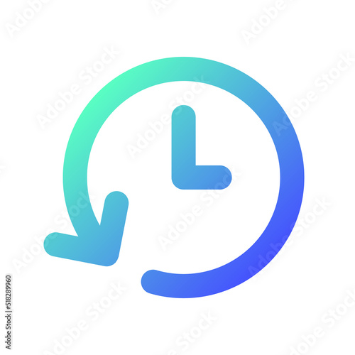 Period of time pixel perfect gradient linear ui icon. Project duration. Alarm clock. Deadline. Line color user interface symbol. Modern style pictogram. Vector isolated outline illustration