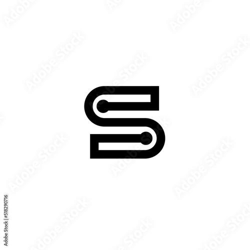 Technology S letter logo photo