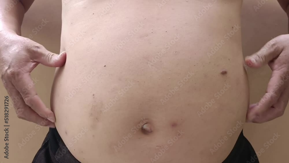 Fat man with belly. Fat man with belly.