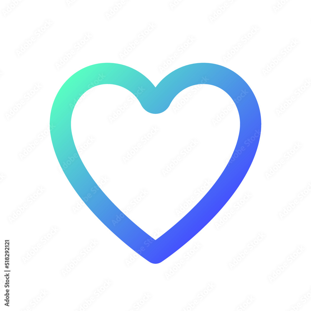 Heart pixel perfect gradient linear ui icon. Like button. Expressing love. Sharing reaction. Line color user interface symbol. Modern style pictogram. Vector isolated outline illustration Heart pixel perfect gradient linear ui icon. Like button. Expressing love. Sharing reaction. Line color user interface symbol. Modern style pictogram. Vector isolated outline illustration