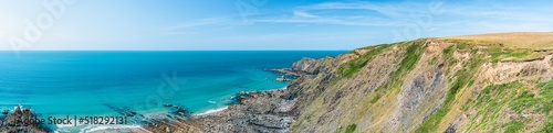 Caunter Beach and Cliffs, Hartland Cornwall Heritage Coast, South West Coast Path, Bude, North Cornwall, England