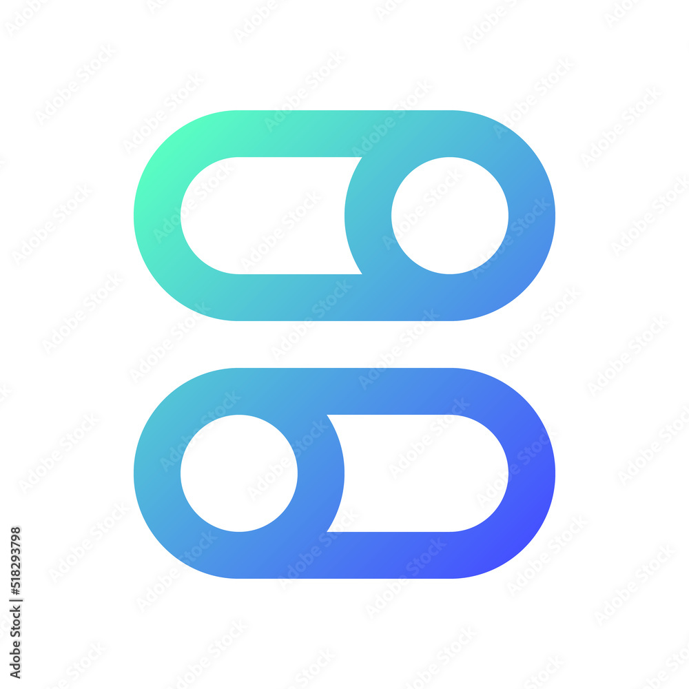 Switch on and off buttons pixel perfect gradient linear ui icon. Changing settings. Shifting. Line color user interface symbol. Modern style pictogram. Vector isolated outline illustration Switch on and off buttons pixel perfect gradient linear ui icon. Changing settings. Shifting. Line color user interface symbol. Modern style pictogram. Vector isolated outline illustration