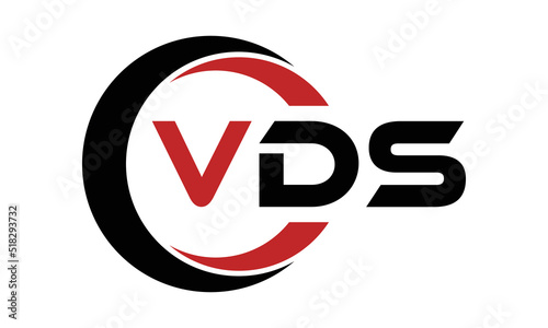 VDS swoosh three letter logo design vector template | monogram logo | abstract logo | wordmark logo | letter mark logo | business logo | brand logo | flat logo | minimalist logo | text | word | symbol