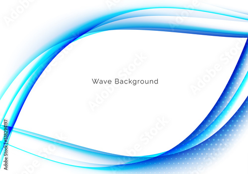 abstract stylish blue wave design background