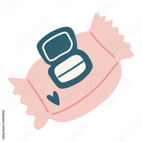 Wet wipes. Cute hand drawn illustration.