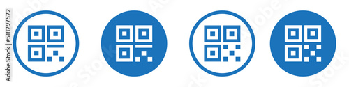 QR Code icon.Barcode icon. Digital Scanning icon, vector illustration