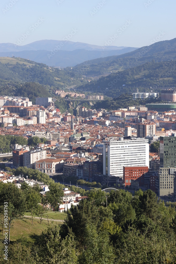 Panoramic view of Bilbao, Spain