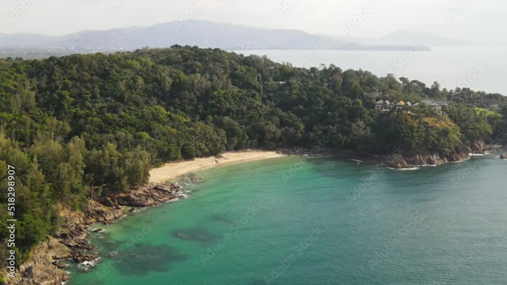 SUMMER PHUKET THAILAND SEA BEACH. Scene of Aerial view top-view High Quality Nature Video Landscape Aerial View Beach Sea. On Good Weather Day In Travel. Phuket travel trip SUMMER PHUKET THAILAND SEA BEACH. Scene of Aerial view top-view High Quality Nature Video Landscape Aerial View Beach Sea. On Good Weather Day In Travel. Phuket travel trip